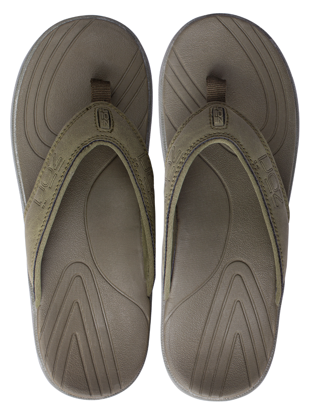 Birds eye view of a pair of Zori green