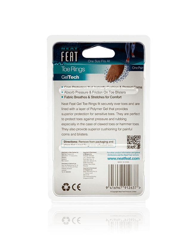 Gel Toe Ring Padding and Protection For Corns - Neat Feat Foot & Body Care