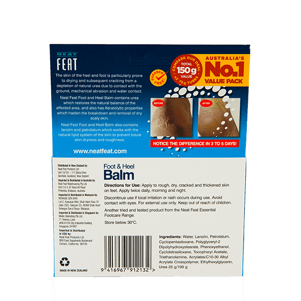 Heel Balm 75G – Twin Pack for Dry, Cracked feet - Neat Feat Foot & Body Care