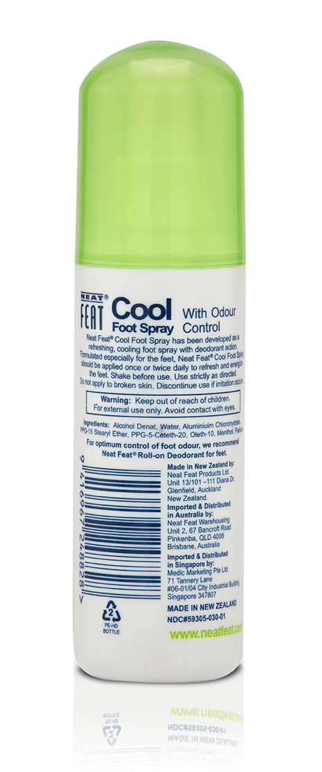 Neat Feat Cool Foot Spray for feet odour control - Neat Feat Foot & Body Care