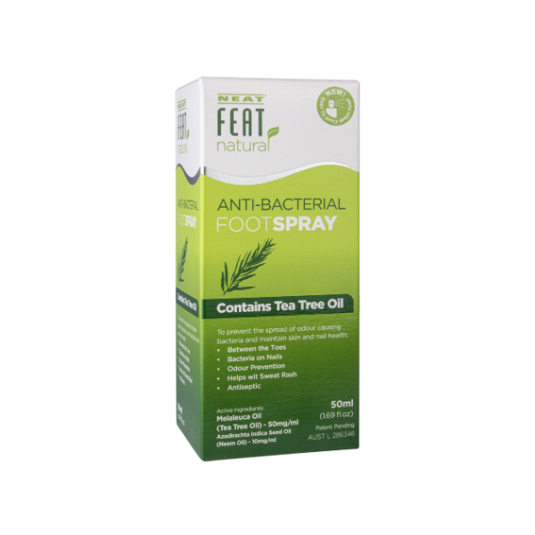 Neat Feat Antibacterial Foot Spray 50ML For Nail Fungus and Athletes Foot