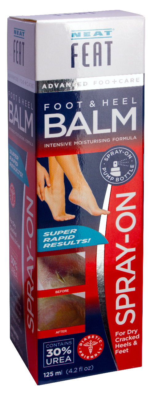 Spray On Foot and Heel Balm for Dry, Cracked feet - Neat Feat Foot & Body Care
