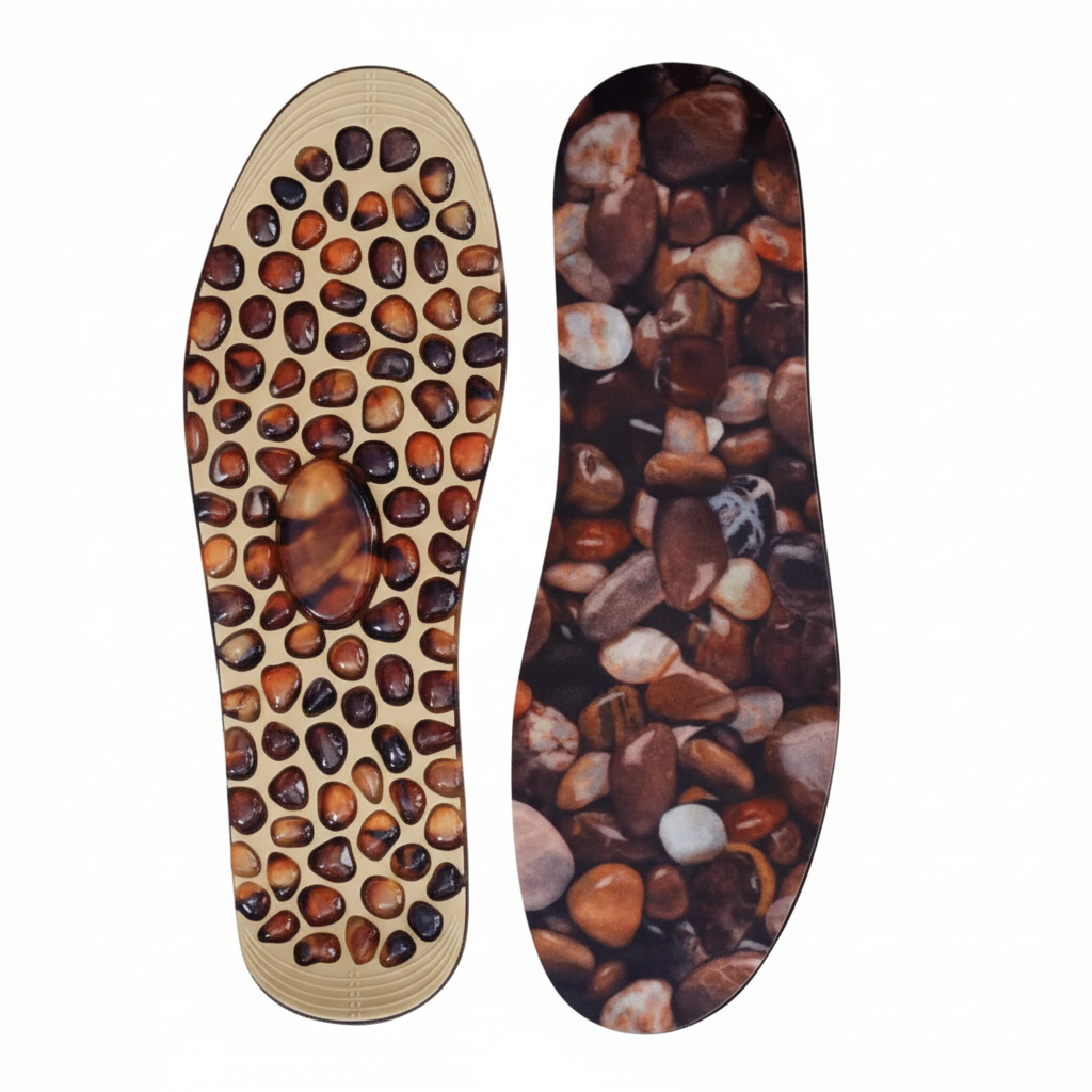 Leaf Pattern Insole Platinum Series Massage-Gel Orthotic Insoles +Pebble-Finish Contours ...