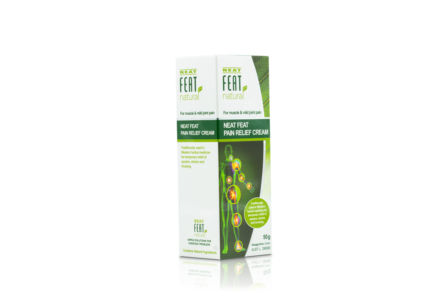 Neat Feat Natural Pain Relief Cream For Sprains, Strains and Bruising