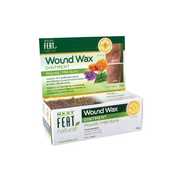 Neat Feat Natural Wound Wax Ointment 20g – Cuts, Burns & Minor Skin Relief