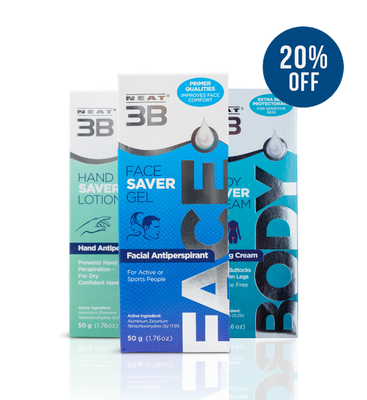 Sweat Free Bundle - includes Facesaver, Handsaver and Bodysaver from Neat Feat