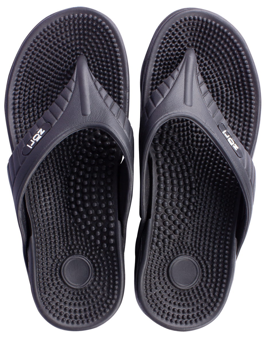 Neat Zori Massage Orthotic Thongs Black: Comfort and Pain Relief With Every Step