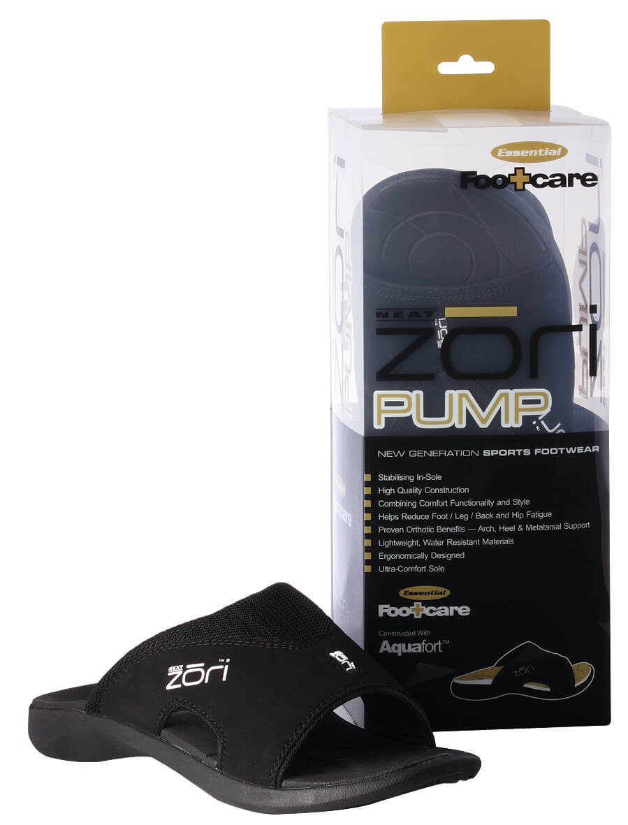 Zori Pump Black Healthy, Lightweight, Stylish - Neat Feat Foot & Body Care